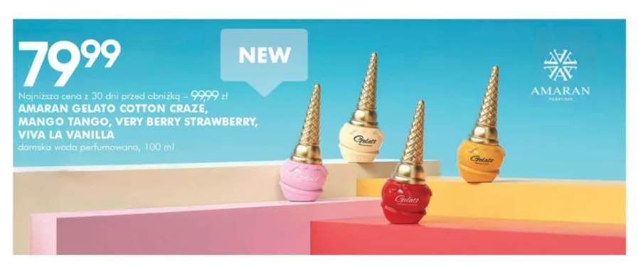 Damska woda perfumowana Amaran Gelato Cotton Craze +2 warianty
