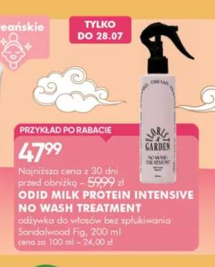 Odżywka do włosów Odid Milk Protein Intensive No Wash Treatment Sandalwood Fig