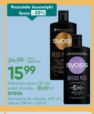 Szampon do włosów Syoss Oleo Intense +1 wariant
