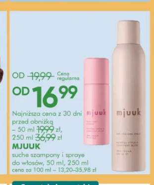 Suchy szampon do włosów Mjuuk +1 wariant