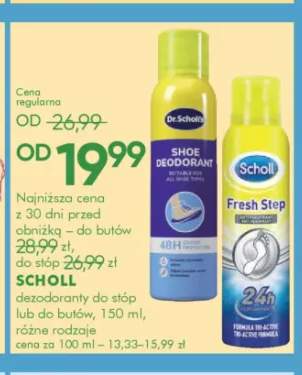 Dezodorant do butów Scholl +1 wariant