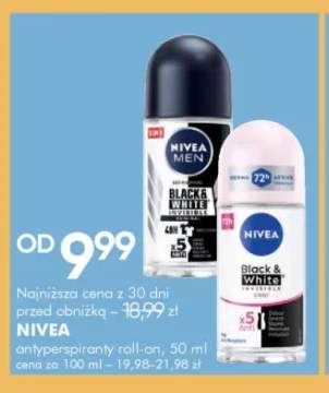 Antyperspirant roll-on Nivea Men Black & White Invisible Original +1 wariant
