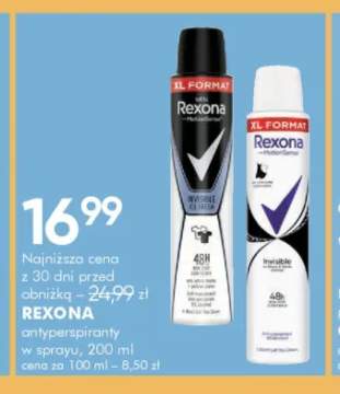 Antyperspirant w sprayu Rexona Men MotionSense Invisible Ice Fresh +1 wariant