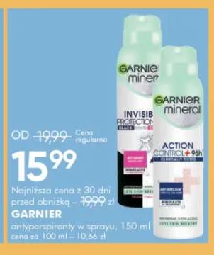 Antyperspirant w sprayu Garnier Mineral Invisible Protection +1 wariant