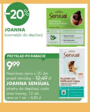 Plastry do depilacji twarzy Joanna Sensual 12-pak +1 wariant