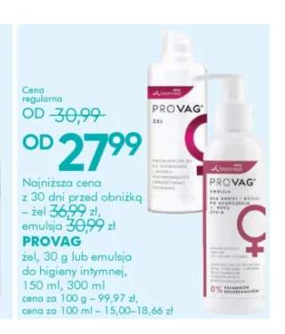 Emulsja do higieny intymnej Provag +1 wariant