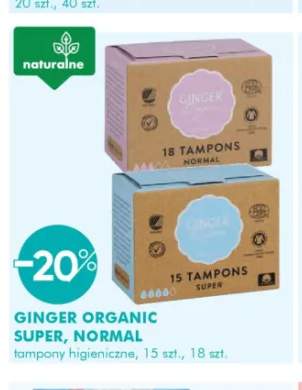 Tampony higieniczne Ginger Organic Normal 18-pak
