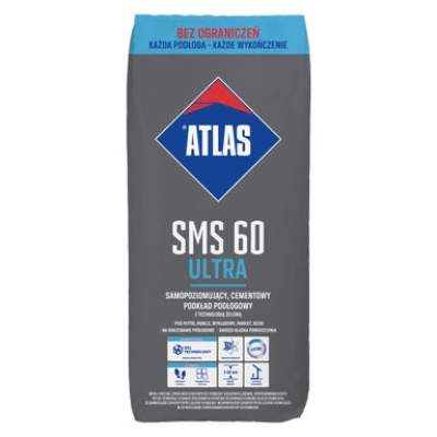 Podkład żelowy cementowy samopoziomujący SMS 60 ULTRA ATLAS 25 kg