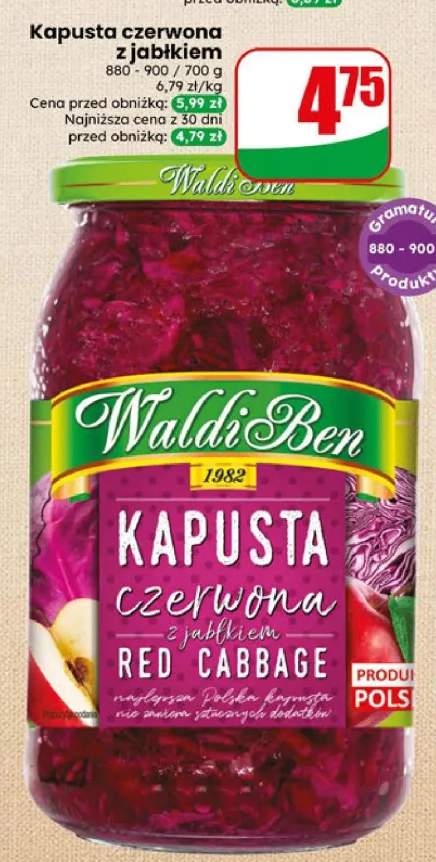 Kapusta czerwona z jabłkiem WaldiBen