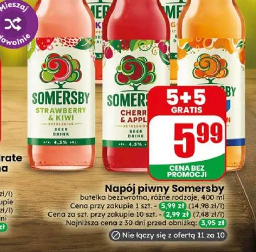 Napój piwny Somersby Cherry & Apple +3 warianty