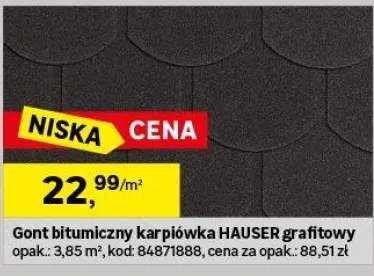 Gont bitumiczny Karpiówka grafitowy 3.85 m2 Hauser