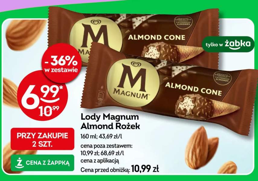 Lody Magnum Almond Rożek