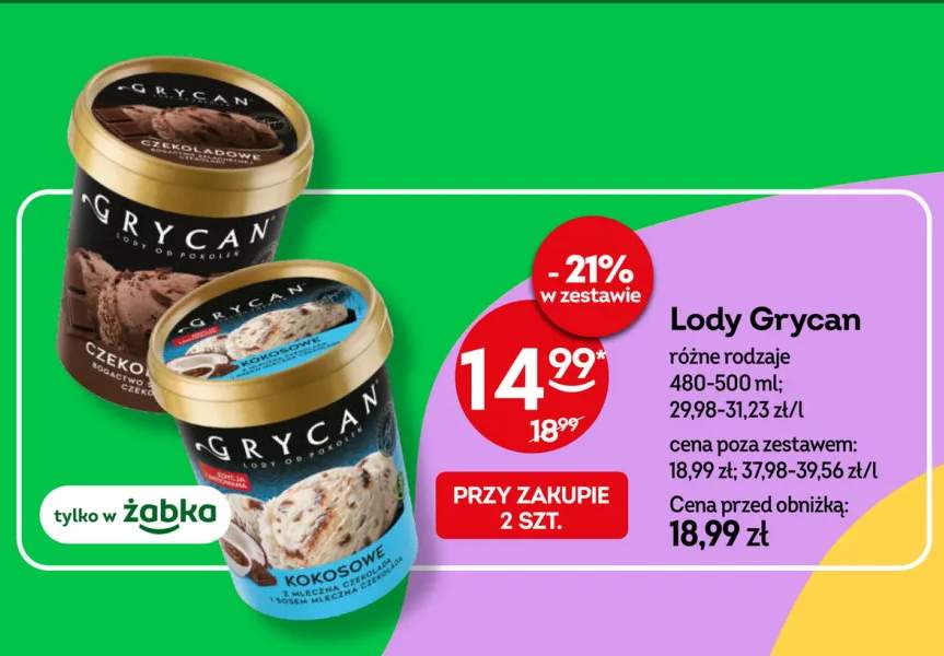 Lody czekoladowe Grycan