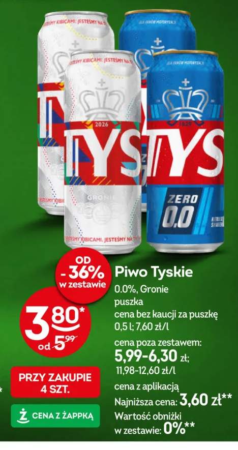 Piwo Tyskie Gronie +1 wariant