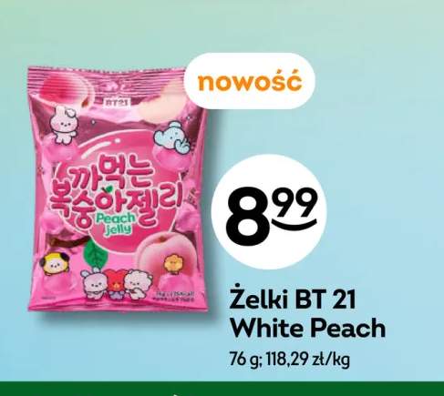 Żelki BT21 White Peach