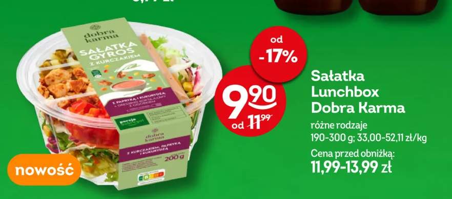 Sałatka Lunchbox Dobra Karma gyros z kurczakiem