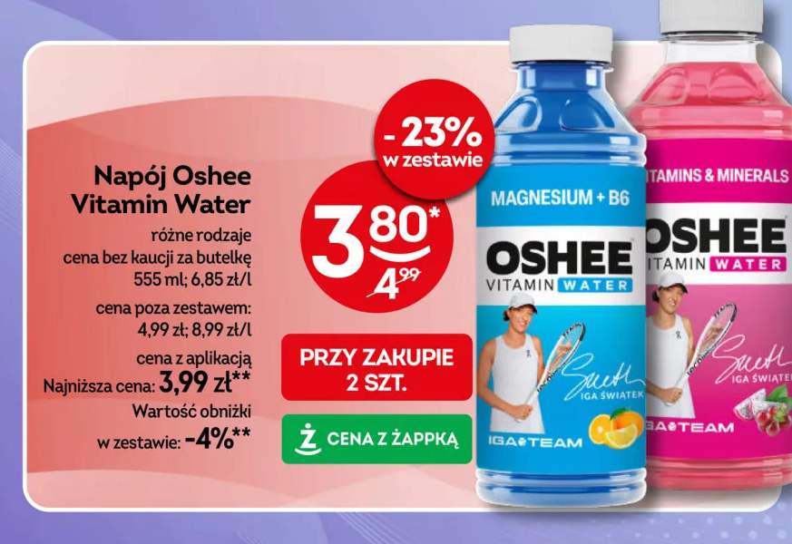 Napój Oshee Vitamin Water Magnesium + B6 +1 wariant