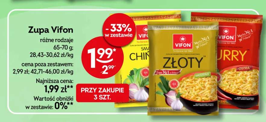 Zupa błyskawiczna Vifon złoty kurczak +2 warianty