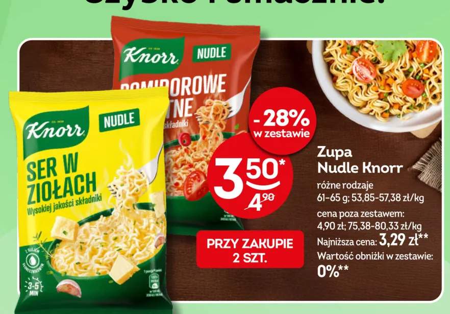 Zupa Nudle Knorr Ser w ziołach +1 wariant