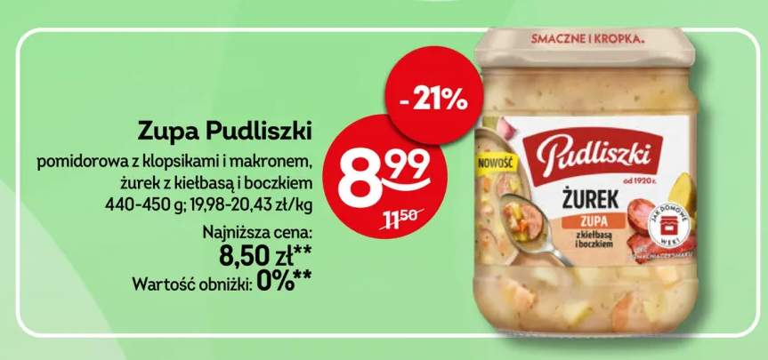 Zupa Pudliszki żurek z kiełbasą i boczkiem +1 wariant