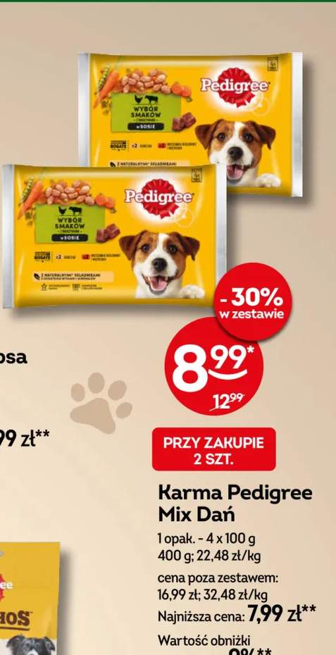 Karma dla psa Pedigree Mix Dań
