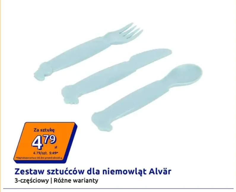 Zestaw sztućców dla niemowląt Alvär 3-częściowy