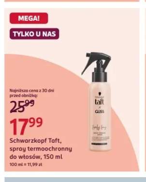 Spray termoochronny do włosów Schwarzkopf Taft