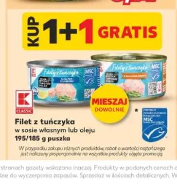 Filet z tuńczyka w sosie własnym K-Classic +1 wariant