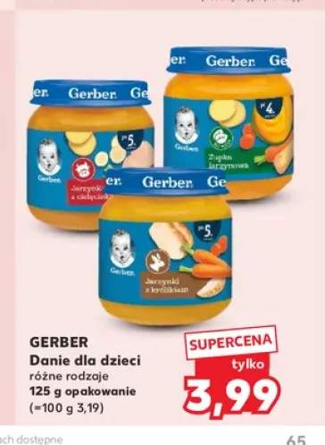 Danie dla dzieci Gerber jarzynki z cielęciną +2 warianty