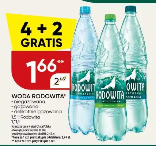 Woda gazowana Rodowita +2 warianty