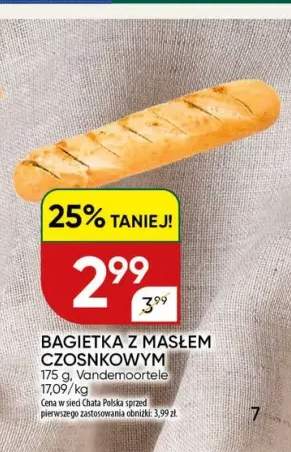 Bagietka z masłem czosnkowym Vandemoortele