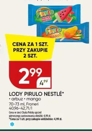 Lody Pirulo Nestlé arbuz +1 wariant