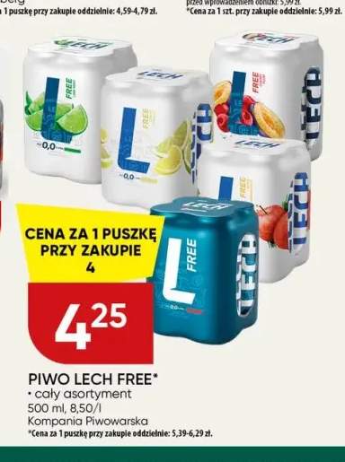 Piwo bezalkoholowe Lech Free Limonka z Miętą +2 warianty
