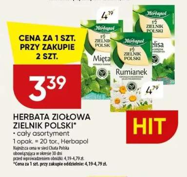 Herbata ziołowa Herbapol Zielnik Polski Mięta +3 warianty