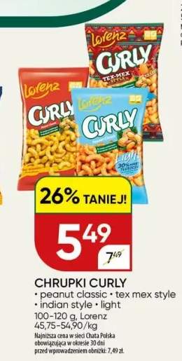 Chrupki Curly Peanut Classic Lorenz +3 warianty