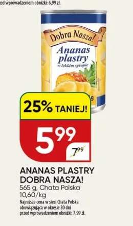 Ananas w puszce Dobra Nasza! plastry