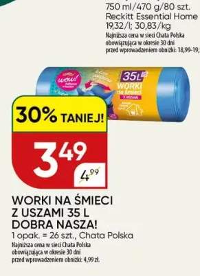 Worki na śmieci z uszami Dobra Nasza! 35 l