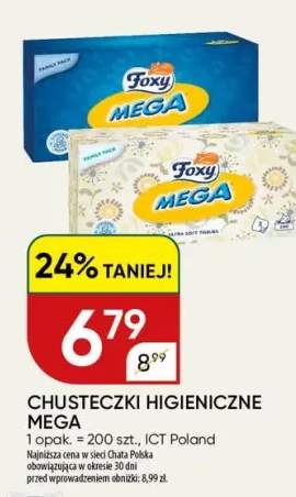 Chusteczki higieniczne Foxy Mega
