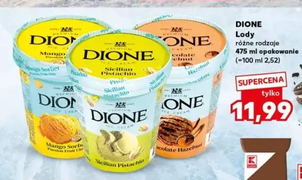 Lody Dione Sicilian Pistachio +2 warianty