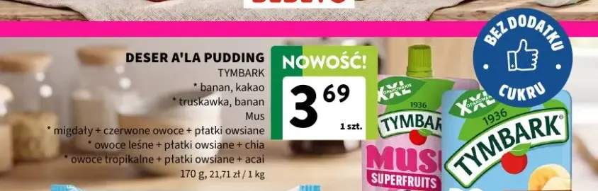 Deser a'la pudding Tymbark truskawka banan +2 warianty