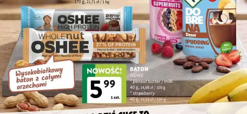 Baton Oshee High Protein Peanut Butter Milk Chocolate +1 wariant
