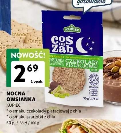 Nocna owsianka o smaku szarlotki z chia Kupiec +1 wariant