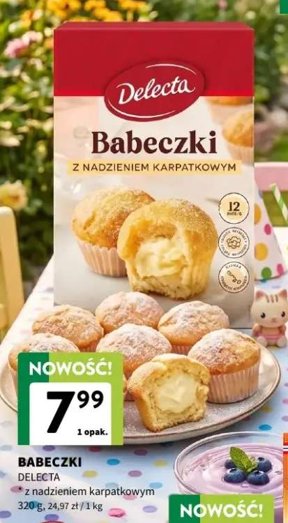 Babeczki Delecta z nadzieniem karpatkowym