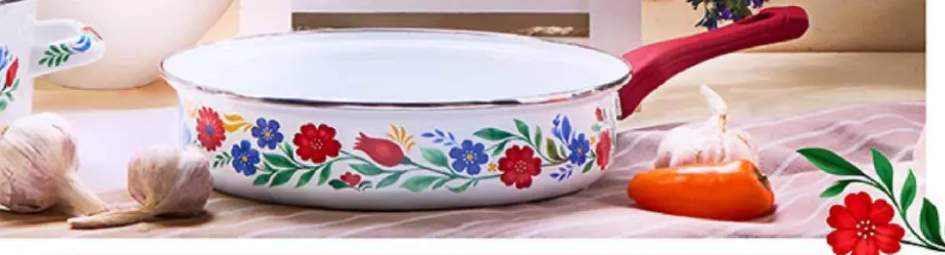Wok emaliowany Emalia Olkusz 26 cm