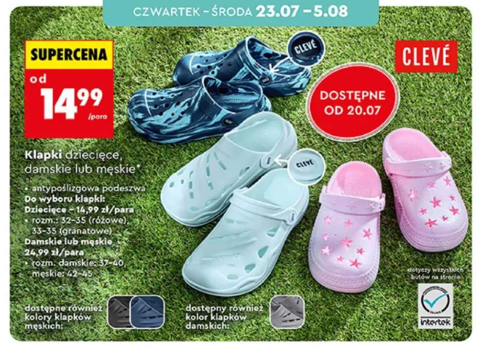 Klapki dziecięce Clevé +1 wariant