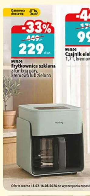 Frytkownica szklana z funkcją pary Huslog