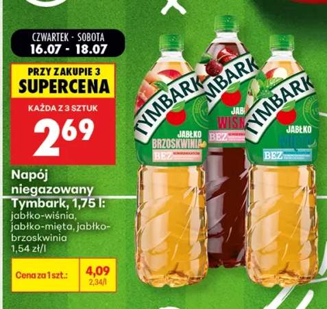 Napój niegazowany Tymbark jabłko-wiśnia +2 warianty