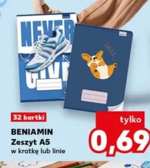 Zeszyt A5 w kratkę Beniamin 32 kartki +1 wariant