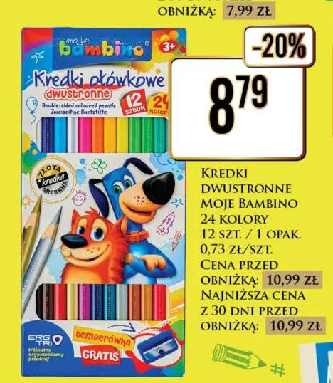 Kredki ołówkowe dwustronne Moje Bambino