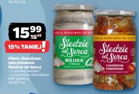 Filety śledziowe marynowane Śledzie od Serca z cebulką wiejskie +1 wariant